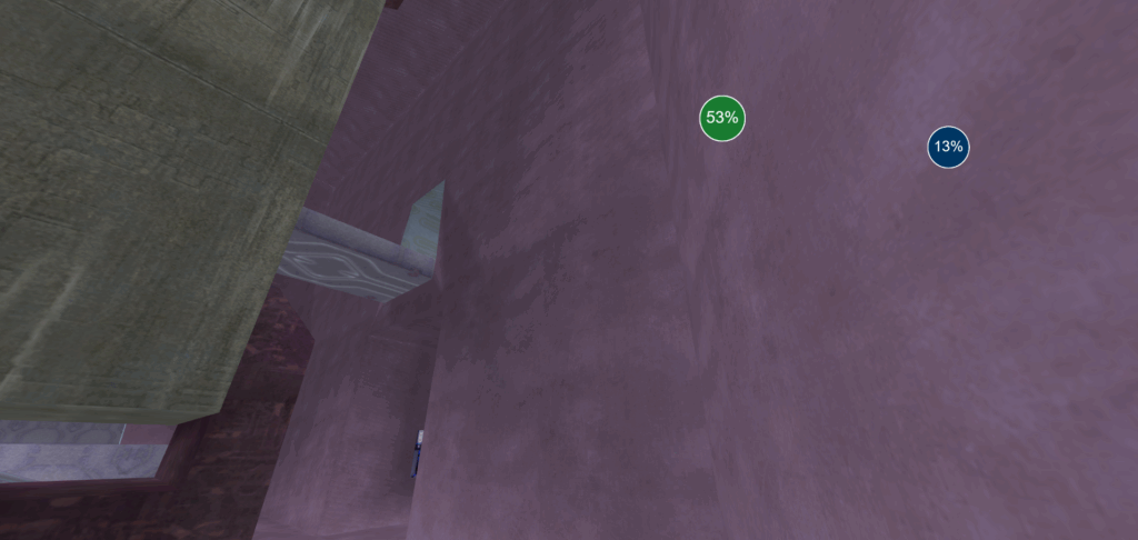 Spawning teammate up into Pink from Opposite healthpack